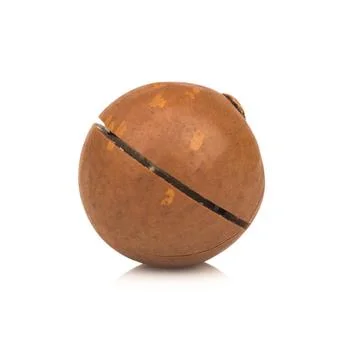 Macadamia nut isolated on white background pile Stock Photos