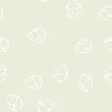 Macadamia nut line seamless pattern Stock Illustration