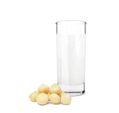 Macadamia nut milk Stock Photos