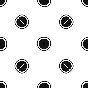Macadamia nut pattern seamless black イラスト素材