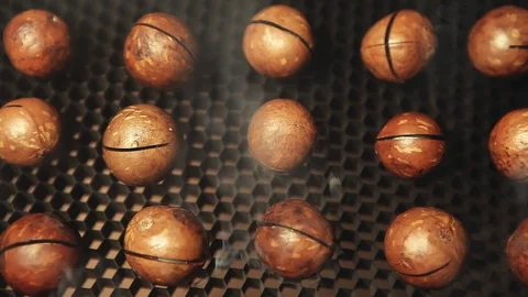 Macadamia nut smoke dark background hd footage nobody Stock Footage 102617449