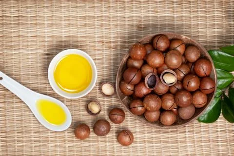 Macadamia nuts Stock Photos
