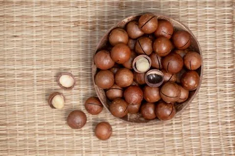 Macadamia nuts Stock Photos