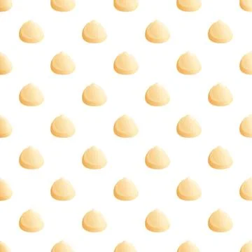 Macadamia nuts seamless pattern creating healthy snack background Stock Illustration