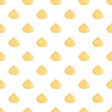 Macadamia nuts seamless pattern creating repeating food background Stock Illustration