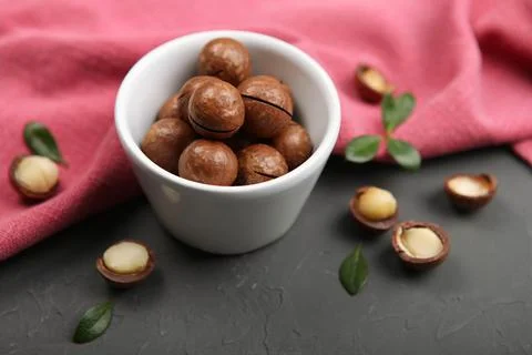 Macadamia nuts on the table Stock-Fotos