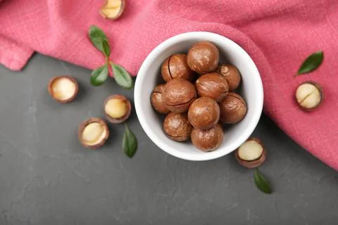 Macadamia nuts on the table Stockfoto's