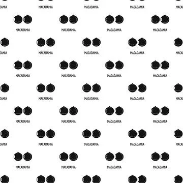 Macadamia pattern seamless Stock Illustration