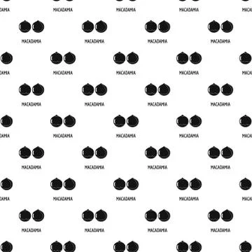 Macadamia pattern seamless vector Illustrazione stock