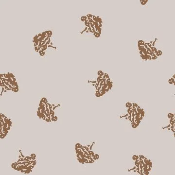 Macadamia tree jungle amazon glyph vector seamless pattern Stock Illustration