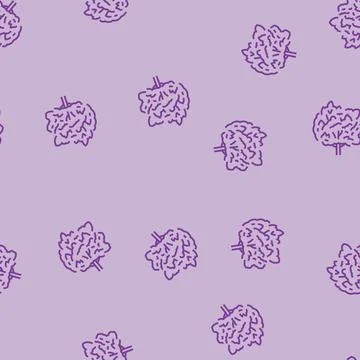 Macadamia tree jungle amazon line seamless pattern Stock Illustration