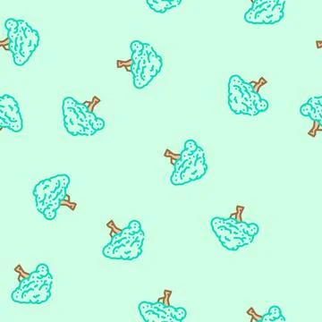 Macadamia tree jungle amazon vector seamless pattern イラスト素材