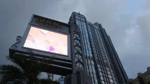 Macao Advertising Building Video stock 88634318