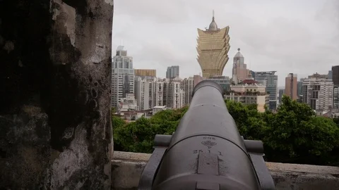 Macao Tower Cannon Video stock 88633120