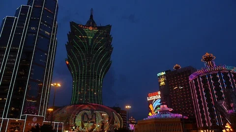 Macao Tower Time Lapse Video stock 88635699