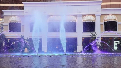 Macao Water Show Slow Motion Video stock 88635700