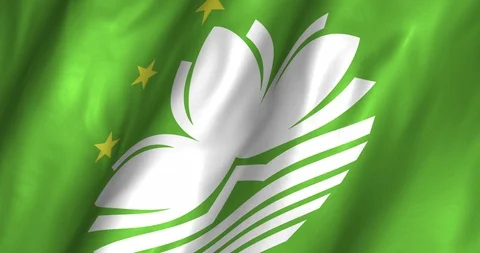 Macao Waving Flag 4K Stock Footage 127868991