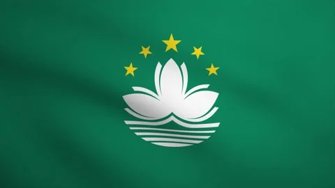 Macao Waving Flag Background Animation. Looping seamless 3D animation. Moti.. Stock Footage 230565835