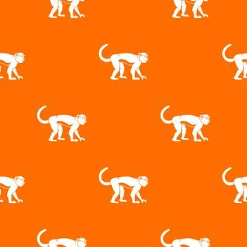 Macaque pattern seamless Illustrazione stock