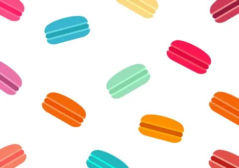 Macaron background with colorful design Stock Illustration
