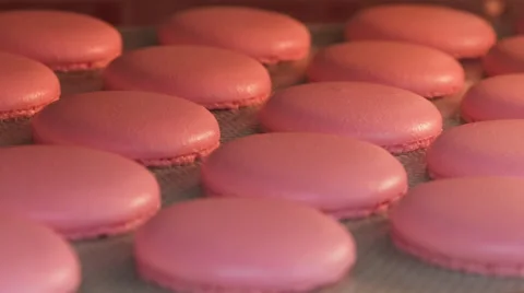 Macaron baking in oven time lapse Stock Footage 46999848