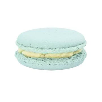 Macaron biscuit with mint flavour Stock Photos