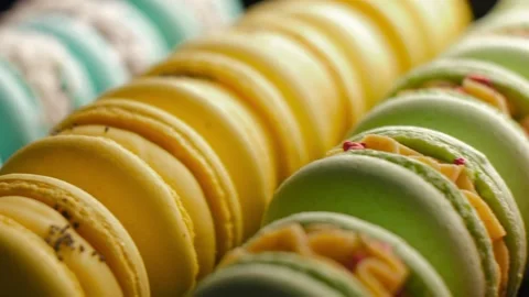 Macaron Cakes Sets Stock Footage 203250770