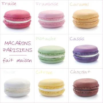 Macaron Collage Stock Photos