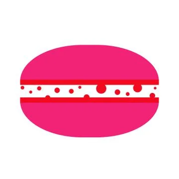 Macaron geometric illustration isolated on background Stock Illustration