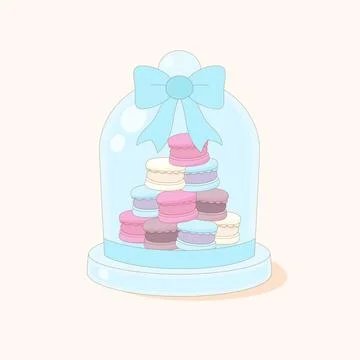 Macaron glass dome Stock Illustration