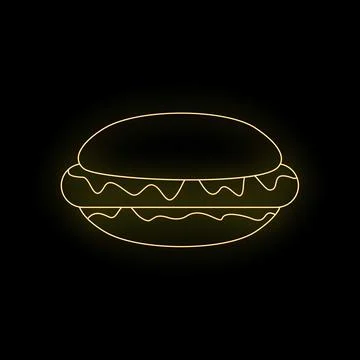Macaron glowing neon light icon black background イラスト素材