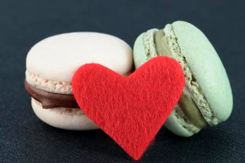 Macaron heart Fotos Stock