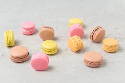 Macaron horizontal background Stock Photos
