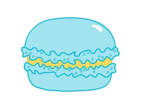 Macaron pastry, cake illustration isolated. Stock Illustration