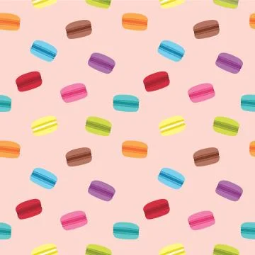 Macaron Pink Pattern 스톡 일러스트