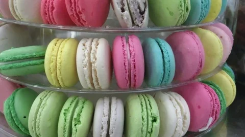 Macaron Pyramid Closeup Stock Footage 71133070