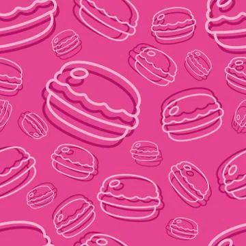 Macaron seamless pattern Stock Illustration