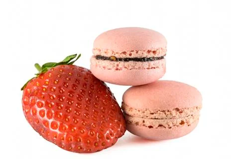 Macaron strawberry Stock Photos