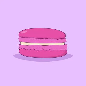 Macaron Vector Icon Illustration. Biscuit Vector. Flat Cartoon Style Suitab.. Stock Illustration