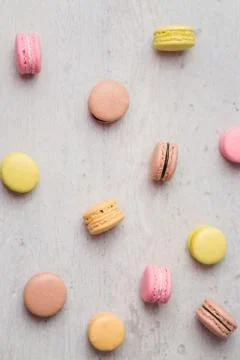 Macaron vertical background Stock Photos
