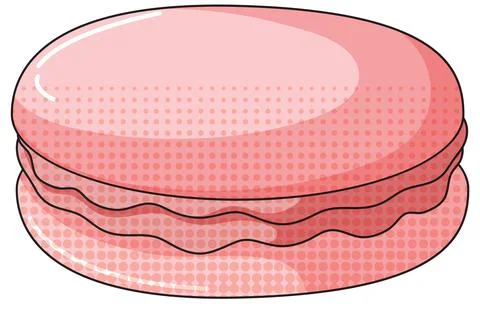 Macaron on white background Stock Illustration