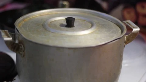 Macaroni and spaghetti are cooked in the pan Stock Footage 71114267