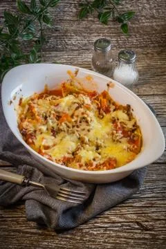Macaroni casserole. Stock Photos