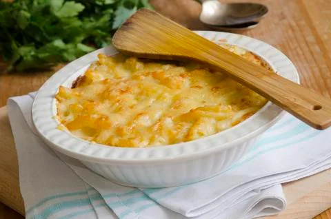 Macaroni cheese Stock Photos