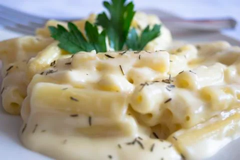 Macaroni Cheese Stockfoto's