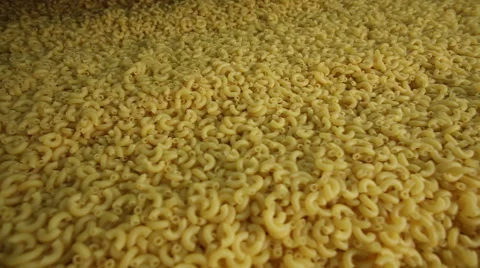 Macaroni falling down in a la carte machine Stock Footage 61278137