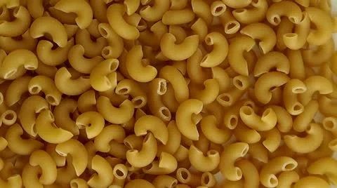 Macaroni Gomiti Pasta - Rotating Stock Footage