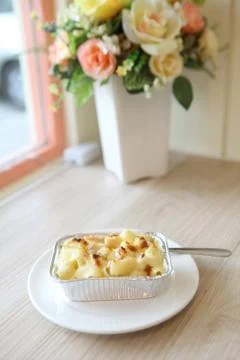 Macaroni gratin Stock Photos