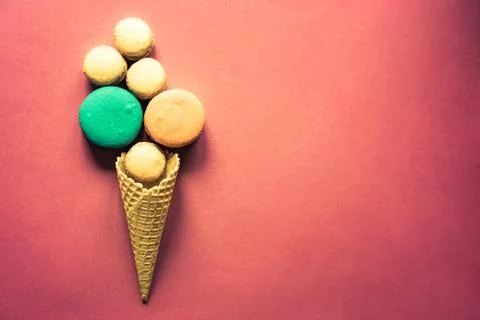Macaroni ice cream Stock Photos