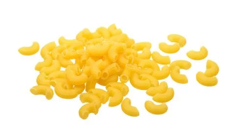 Macaroni isolated on the white background Stock Photos